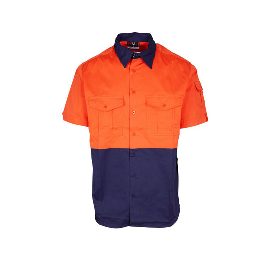 100% Combed Cotton Drill Hi Vis Short Sleeve - S007MS