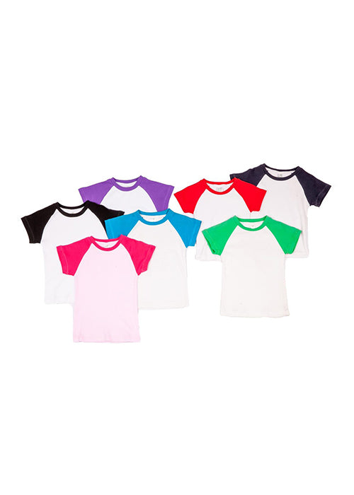 Custom 100% Organic Cotton Babies Raglan T-Shirt - B103RG