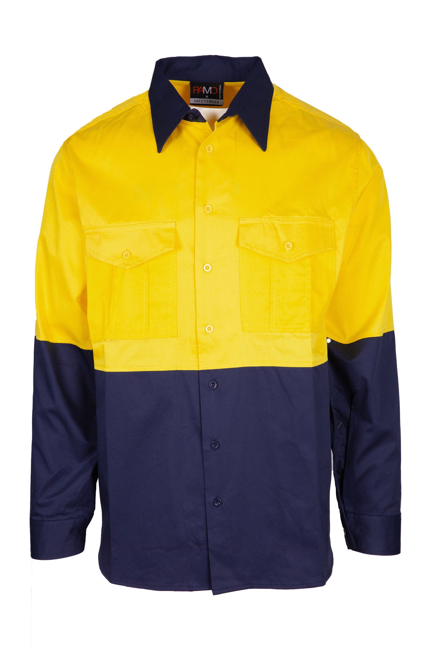 100% Combed Cotton Drill Hi Vis Long Sleeve Shirts - S007ML