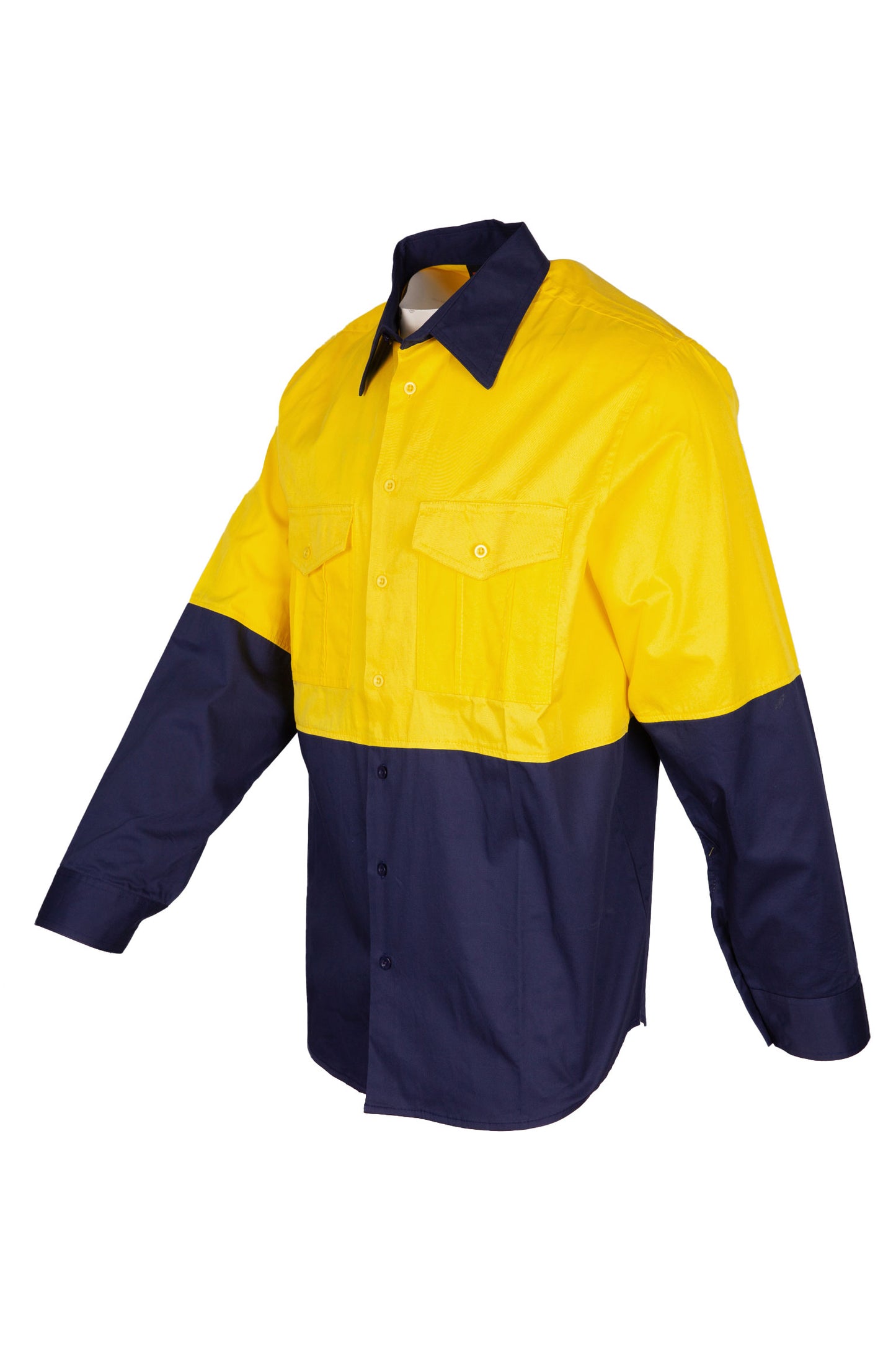 100% Combed Cotton Drill Hi Vis Long Sleeve Shirts - S007ML