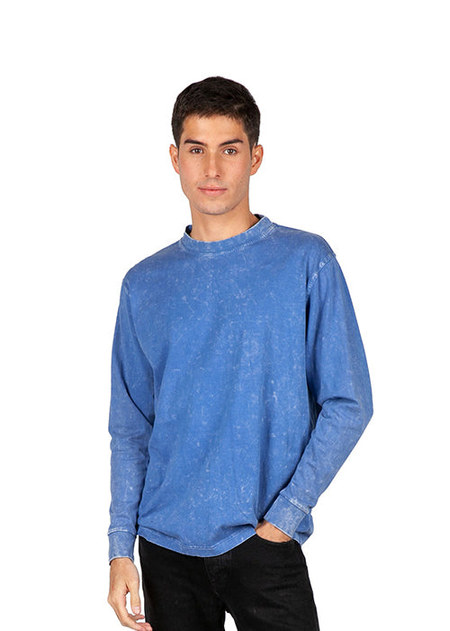 Men's/Unisex Stone Wash Long Sleeve T-Shirt - T227LS