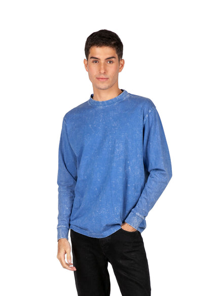 Men's/Unisex Stone Wash Long Sleeve T-Shirt - T227LS