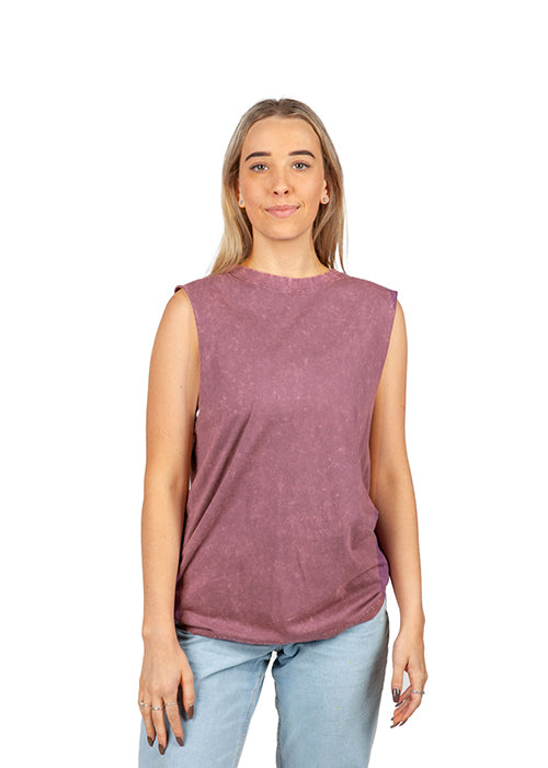 Custom 100% Cotton Women's Stone Washed Tank - T406LD