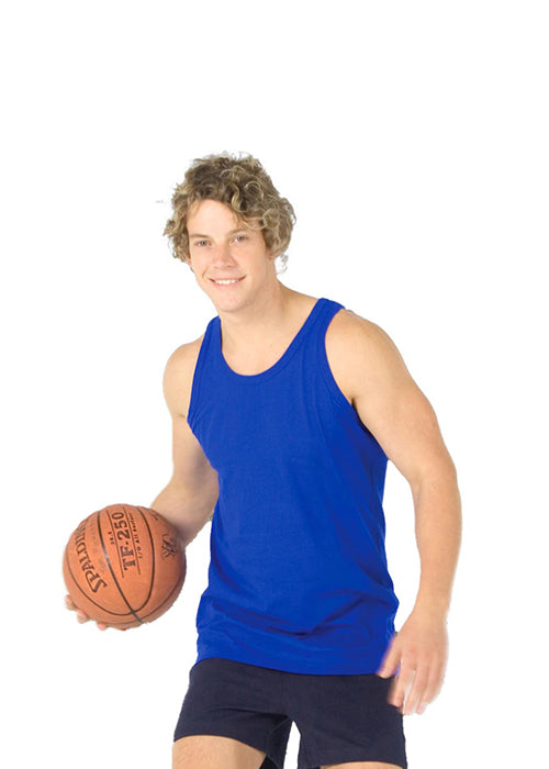 Men's 100% Cotton Singlet - T702HS