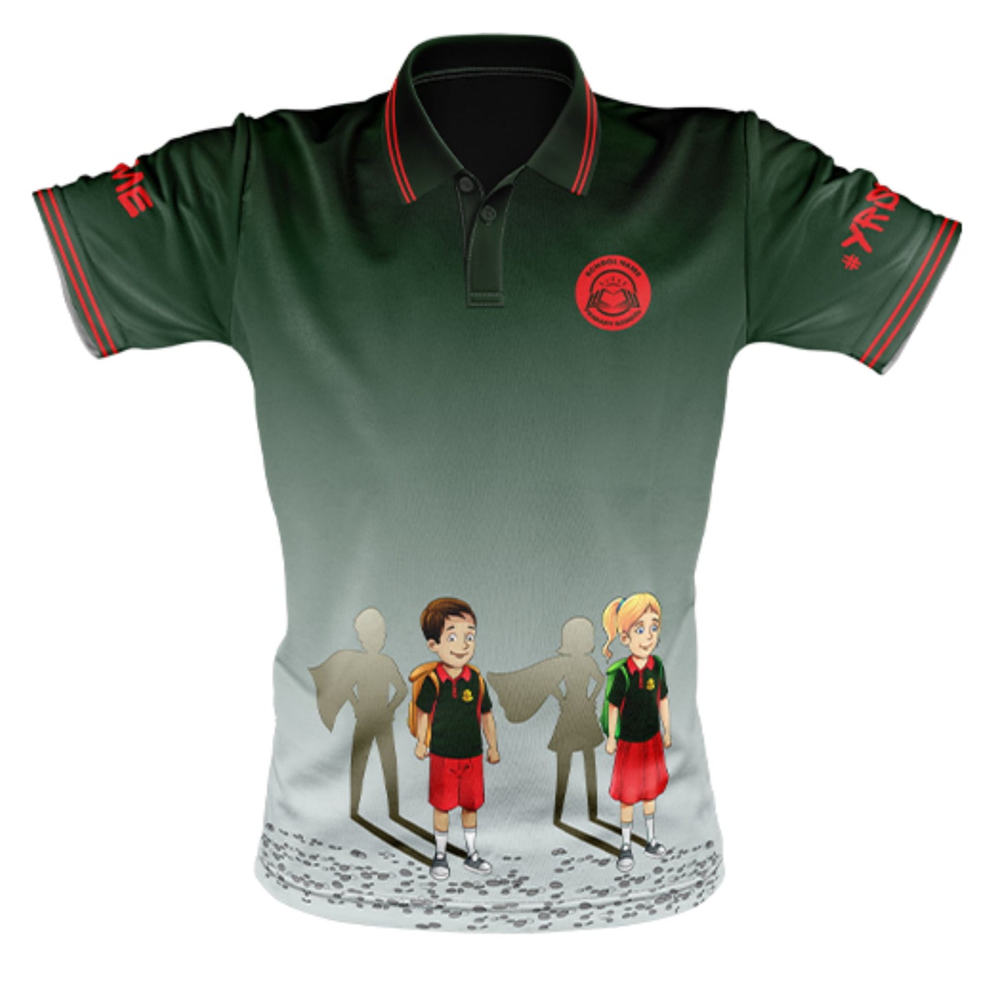 Year 6 School Leavers Polo Shirt - Superheroes